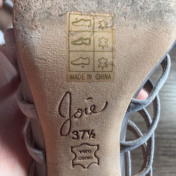 Women’s Joie Gray Strappy Heels Size 7.5 - Picture 8 of 11